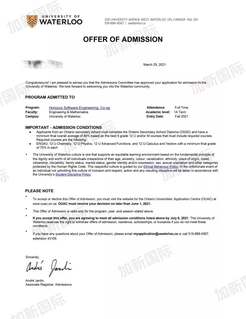 C先生收获滑铁卢大学Co-op软件工程offer